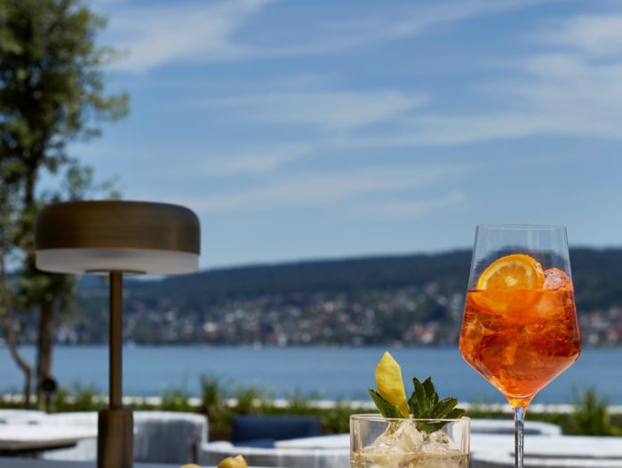 the Boathouse Thalwil Olies and Aperol Spritz